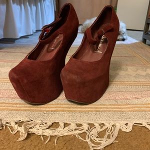 Jeffrey Campbell- Nightwalk- Burgundy Suede